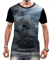 Camisa Camiseta Navio Pirata Alto Mar Veleiro Caravela Hd 9