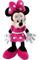 1 Boneca De Pelucia Minnie Laço Rosa Tamanho 28cm Musical