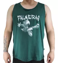 Camiseta Regata Plus Size Oficial Palmeiras Estampa Mascote