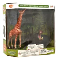 Set Colección De Animales De La Selva 2 Figuras En Plástico