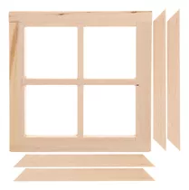 Ventanas Cuadradas De Madera, Puertas De Casa De Muñecas, Mo