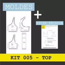 Kit 005 Modelagem Top Bojo Removível Pdf A4 / Audaces Moldes