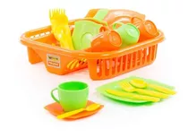 Juego De Cocina Escurridor Niños Infantil 40725 Wader Color Naranja