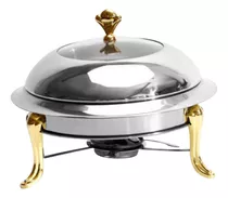 Chafing Dish Tapa Transparente Pequeña Olla Oro 18cm