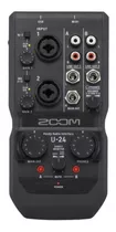 Zoom U24 Interfaz De Audio Portatil Con 2 Canales U 24 Placa