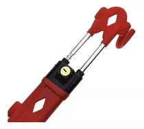 Traba Volante Seguridad Universal Doble Barra Premium Rojo