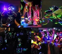 100 Pulseras Flúor Fiestas Neón Tik Tok Brillan En Oscuridad