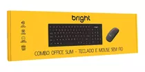 Combo Office Slim - Teclado E Mouse Sem Fio Bright
