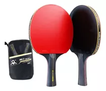 Pack De 2 Paletas De Ping Pong Boli 6 Star Negra Y Roja