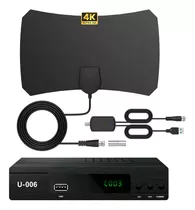 Sintonizador Decodificador Tv Digital Tdt + Antena Hd (kit)