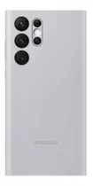 Funda Con Carga Inalámbrica Samsung Smart Led View Cover Ef-ns908pjegww Gris Con Diseño Liso Para Samsung Galaxy S22 Ultra Por 1 Unidad