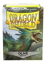 Dragon Shield Olive Matte 100 Sleeves Standard Size