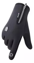 Guantes Moto Tactil Neoprene Tactico Termico Cierre Polar Talle L