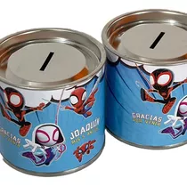 Souvenir Alcancias Personalizadas Desmontables X 10 Spidey