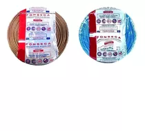 Pack X 2 Rollos De Cable Fonseca 1x2,5mm- Celeste Y Marrón