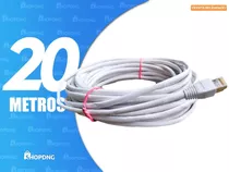 Cabo Rede Montado Cat5 20m Metros C Conectores Rj45 Blindado