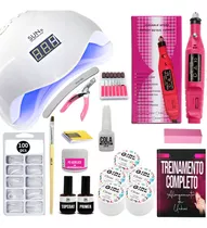 Kit Unhas Gel Uv Acrigel Mini Lixa Eletrica Cabine Uv 48w N