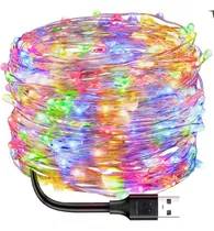 Luces Mini Led Hadas Multicolor 10mts 100 Leds Usb