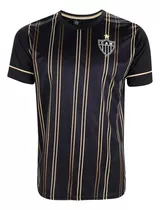 Camisa Atlético Mineiro Spr Listrada Masculina Preto Dourado