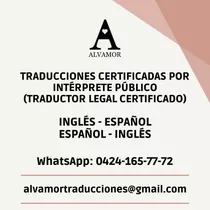 Traducciones Certificadas Inglés Intérprete Público