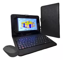 Capa Case Com Teclado E Mouse P/ Tablet Multilaser M8 Nb358