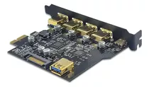 Placa De Expansão Usb Pci Express X1 Para Usb Tipo C + 4 Por ,