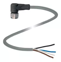 Cabo De 10m Com Conector M12 90º / 4 Vias - V1-w-10m-pvc