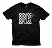 Camiseta Masculina Mtv Logo Tv Canal Pop Estilo Classico