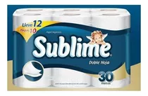 Papel Higienico Sublime 12 X 30 Metros - 1 Funda