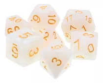 Dados De Rpg Excelente Conjunto Com 7 Dados Perolados