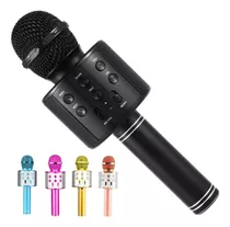 Microfone Karaoke Bluetooth Com Caixa De Som Grava Muda Voz