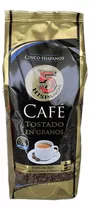 5 Hispanos Café En Grano Tostado Premium Natural Gastrónomica 1kg