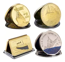 X4 Moneda Titanic Conmemorativa Medalla Viaje Y Hundimiento