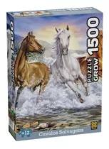 Puzzle 1500 Peças Cavalos Selvagens Grow