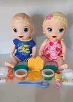 Baby Alive Lanchinho Divertido Gêmeos Loiros 