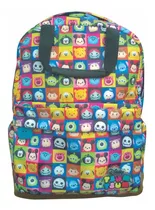 Mochila Espalda 16p Disney Tsum Tsum Orig Zu303 Color Negro Con Marrón