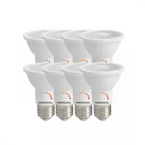 8 Lâmpada Led Par 20 8w 2700k Branco Quente Dimerizavel E27