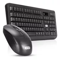 Teclado E Mouse Sem Fio Knup P/ Pc Notebook Tv Game Wireless Cor Do Mouse Preto Cor Do Teclado Preto