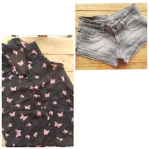 Conjunto Short Jean + Camisa Gasa