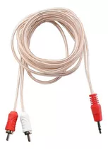 Cable Rca A Spica 3,5 Mm Transparente 2 Canales Audio 1,8 Mt