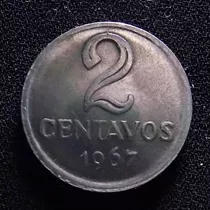 Brasil 2 Centavos 1967 Sin Circular Km 576.1