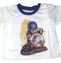 Marvel! Camiseta Bebé Estampada Captain America