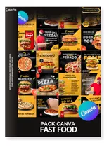 Pack Canva Fast Food - Artes Profissionais E Editáveis