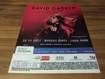 (pd710) Publicidad David Garrett Luna Park * 2017