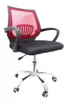 Silla Para Oficina O Escritorio Con Respaldo Rojo