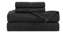 Sabanas King Hotel Suave 1800 Casatua + 2 Fundas Almohada Color Negro