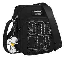 Bolsa  Snoopy Bolsa Snoopy Retangular Sp2379  Nylon Feminina  Preta