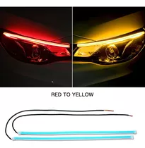 X2 Cintas Tira Led Secuenciale Ojo Angel Rojo Con Amarillo 