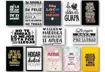 Kit  De  10 Cuadros O Placas Decor.  Frases   Personalizadas