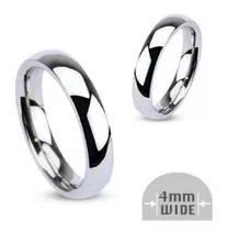 Anillos De Boda Matrimonio Acero Inoxidable 4mm